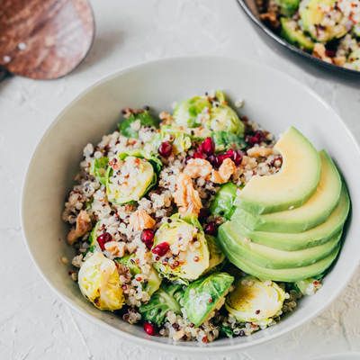 Nutty Quinoa Salad with Avocado and Greek Yogurt