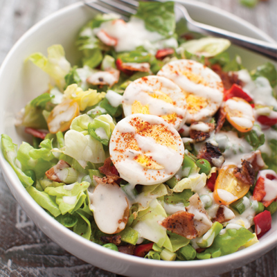 Salade étagée aux légumes grillés