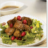 Warm Cranberry and Chicken Liver Salad