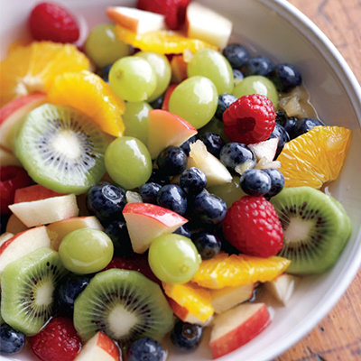 Salade de fruits au gingembre confit