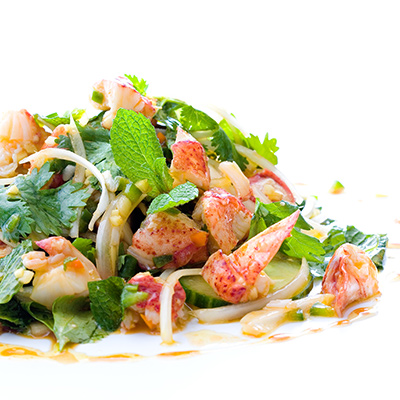 Salade de homard et sa vinaigrette asiatique