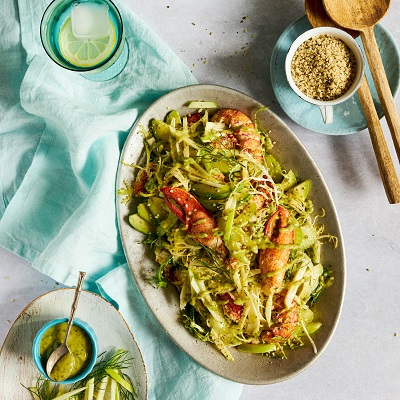 Lobster Salad with Creamy Avocado Dressing