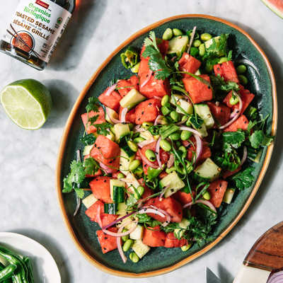 Salade japonaise d'été au melon d'eau