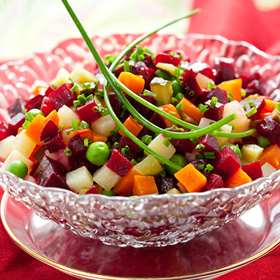 Salade aux trois légumes-racines