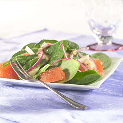 Salade de pamplemousse et d’épinards