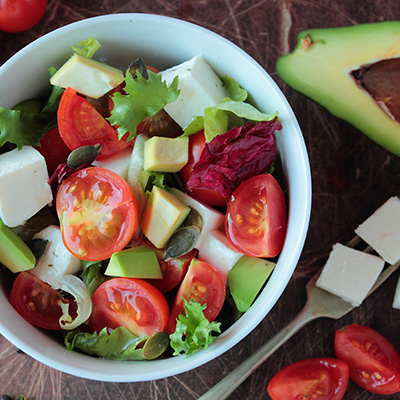 Salade tricolore au fromage Sir Laurier d'Arthabaska