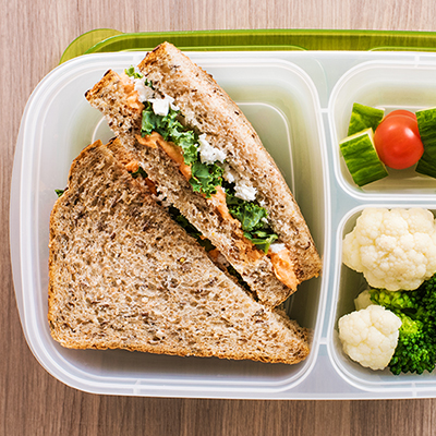 Sweet Potato Hummus and Kale Sandwich