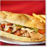 Hot Pork Sandwich with Sautéed Vegetables