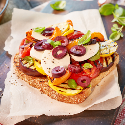 Sandwich aux légumes grillés