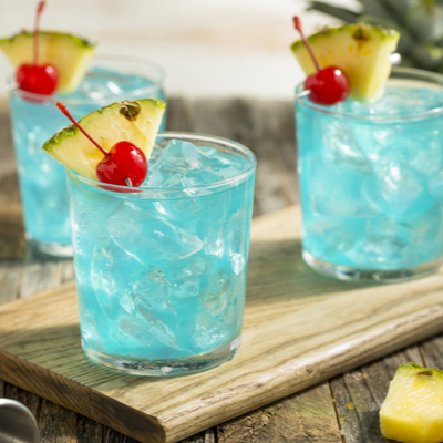 Sangria bleue aux fruits exotiques