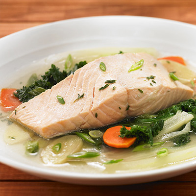 Fennel-Ginger Poached Salmon