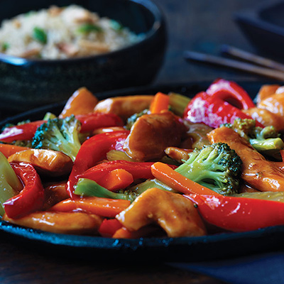 Sauté de poulet jardinière