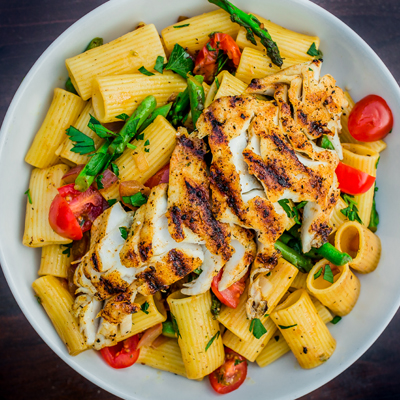 Humble & Frank Grilled Rock Fish Lemon Butter Pasta