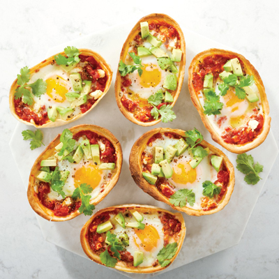 Shakshuka Tortilla Bowls