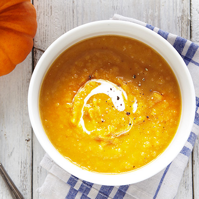 Roasted Butternut Squash and Sweet Pear Soup