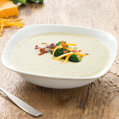 Broccoli and Cheddar Soup with Parmesan Cheese