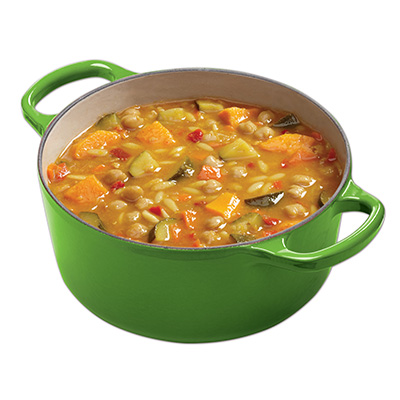 Spiced Vegetable Medley and Orzo Soup