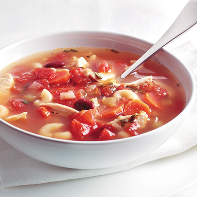 Soupe minestrone au poulet