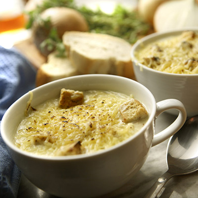 Soupe à l’oignon au cidre Beaupré