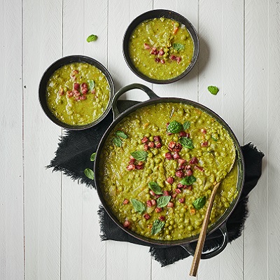 Green Pea and Bacon Soup