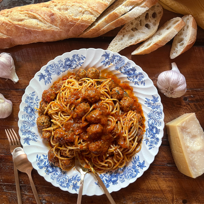 Spaghettoni aux boulettes de viande