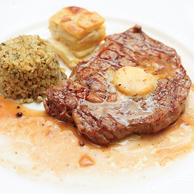 Grilled Rib Steaks With Sun-Dried Tomato Butter