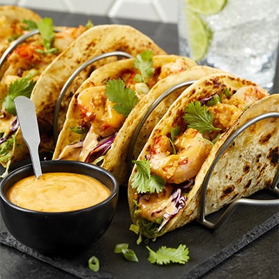 Tacos aux crevettes Bang Bang