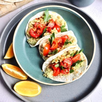 Tacos déjeuner avocats et haricots