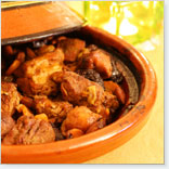 Rabbit Tagine with Almonds and Prunes