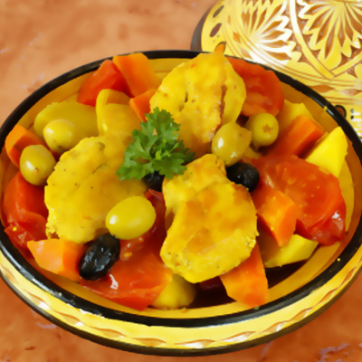 Tajine de volaille et de courge musquée