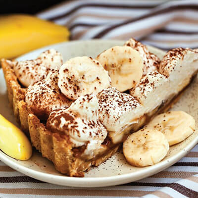 Tarte à la crème glacée, aux bananes et au beurre d’arachide