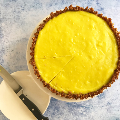 Tartelette au citron végétalienne sans cuisson