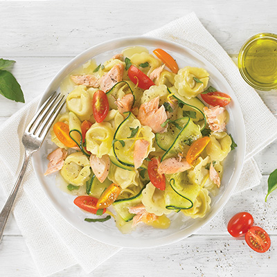 Salmon, Zucchini and Citrus Tortellini