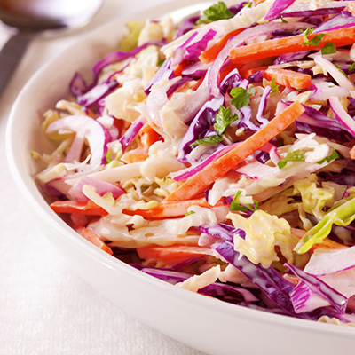 Salade de chou et poulet tricolore