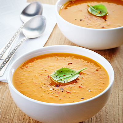 Velouté de panais et de carottes au cari