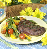 Viande chevaline marinée aux herbes