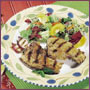 Viande chevaline sur salade