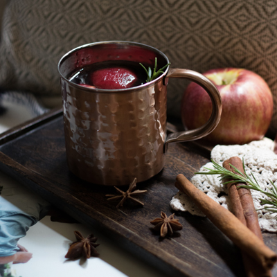 Vin chaud avec de la pomme Cortland