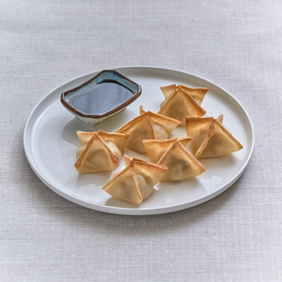 Chicken Wontons with Honey Soy