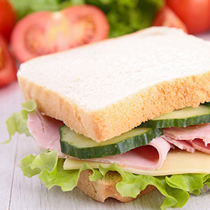 Lunch repas équilibré: sandwiches