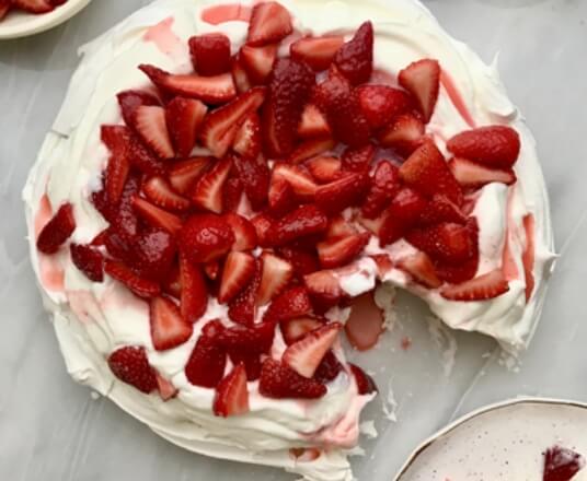 Pavlova aux fraises